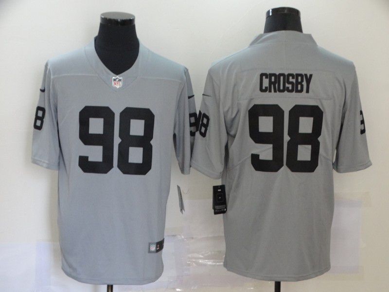Men Oakland Raiders #98 Crosby Grey 2020 Vapor Untouchable Playe Nike NFL Jersey->oakland raiders->NFL Jersey